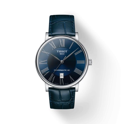 Tissot Carson Premium Powermatic 80 Stainless Steel / Blue / Strap
